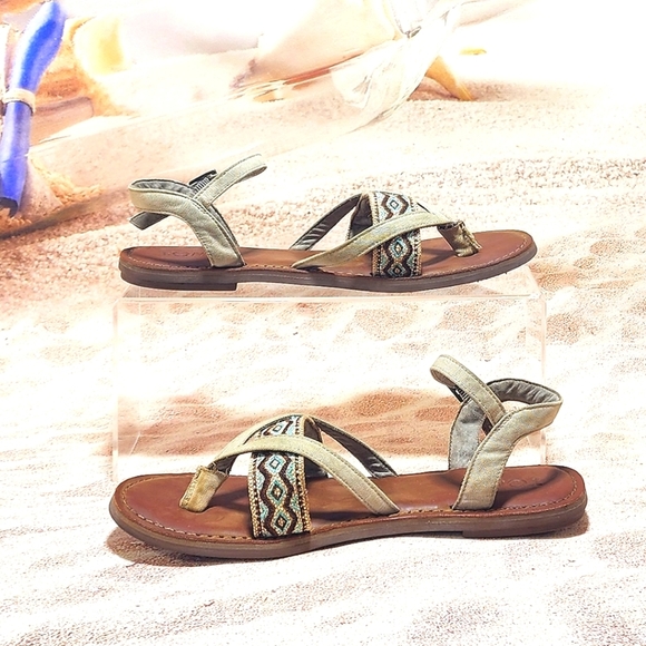 TOMS - Sandal flip-flop, Lexie desert taupe, size 6.5 - Picture 3 of 10